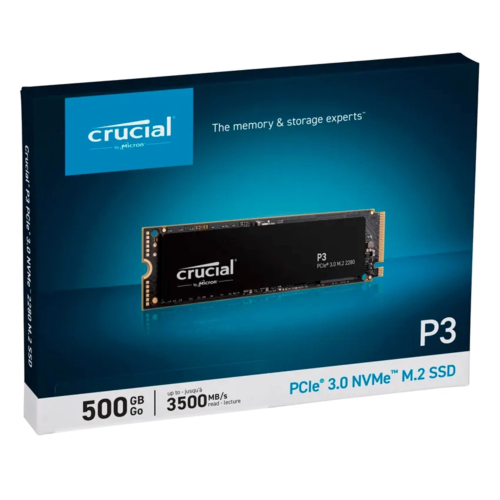 DISCO SSD CRUCIAL 500GB P3 M.2 2280 NVME 3500MB/S PCIE