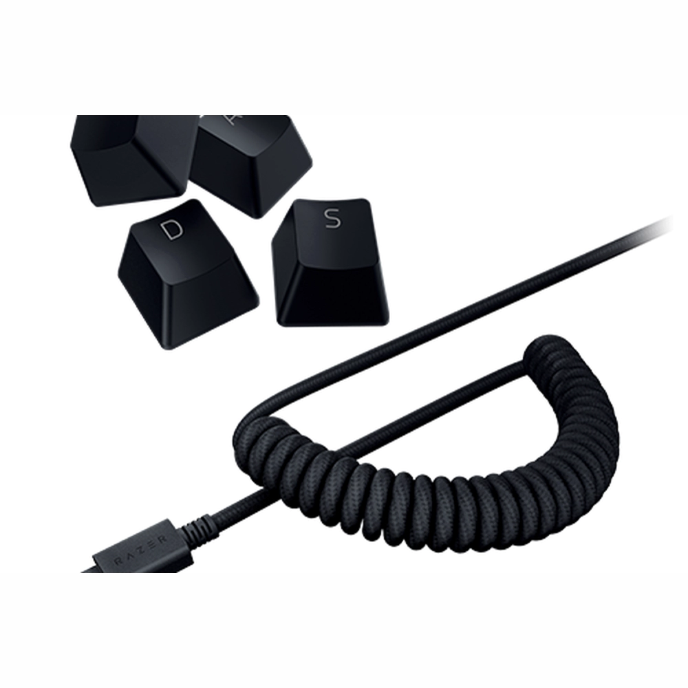 KEYCAPS SET RAZER + COILED CABLE CLASSIC BLACK