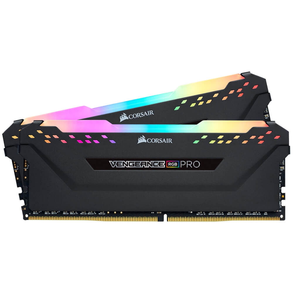 MEMORIA RAM CORSAIR VENGEANCE RGB PRO DDR4 2X8GB 3200MHZ UDIMM – NEGRO