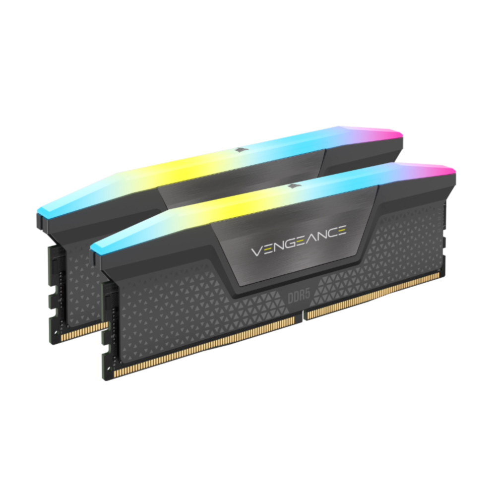 MEMORIA RAM DDR5 CORSAIR 32GB 2X16GB 5600MHZ VENGEANCE RGB BLACK