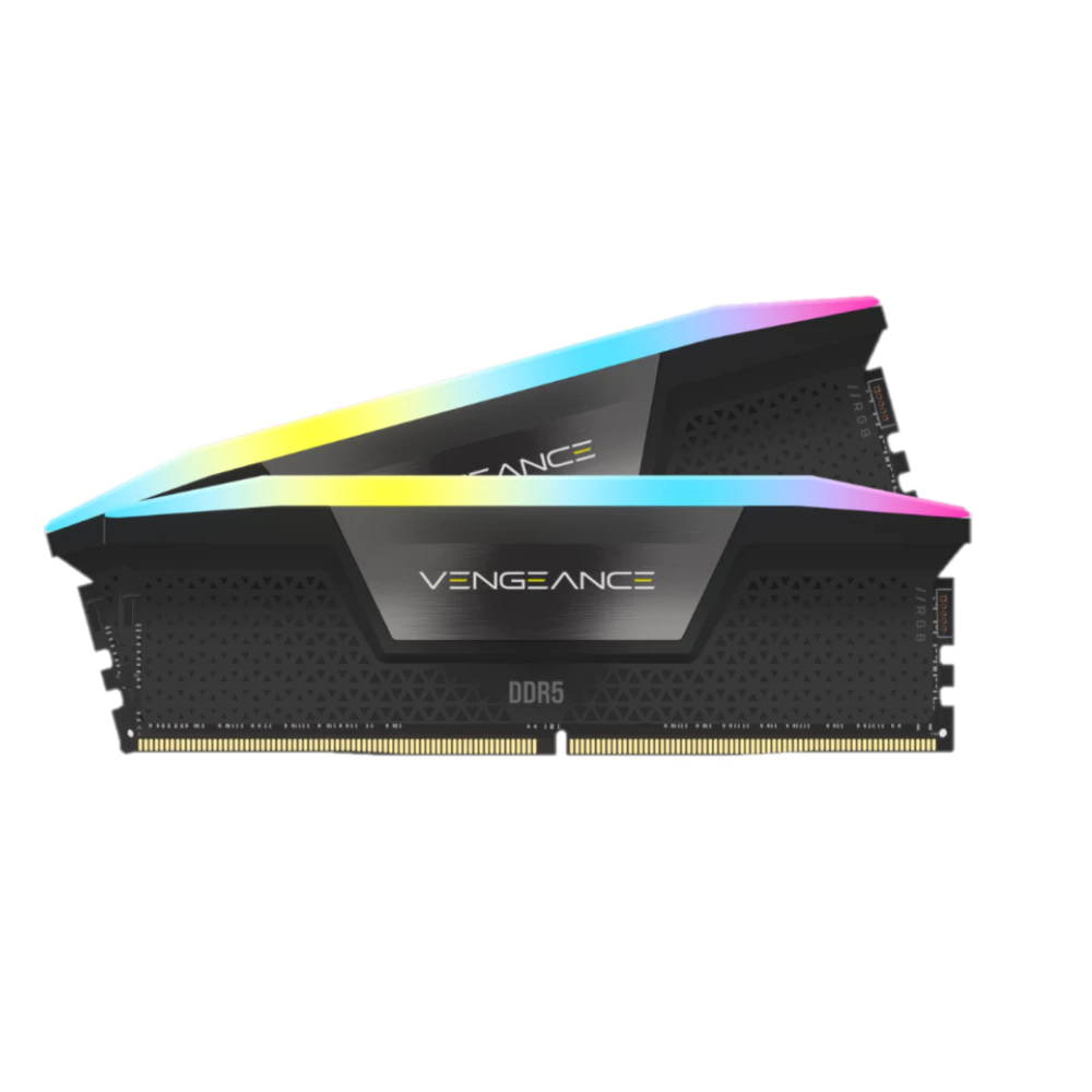MEMORIA RAM DDR5 CORSAIR 32GB 2X16GB 5600MHZ VENGEANCE RGB BLACK