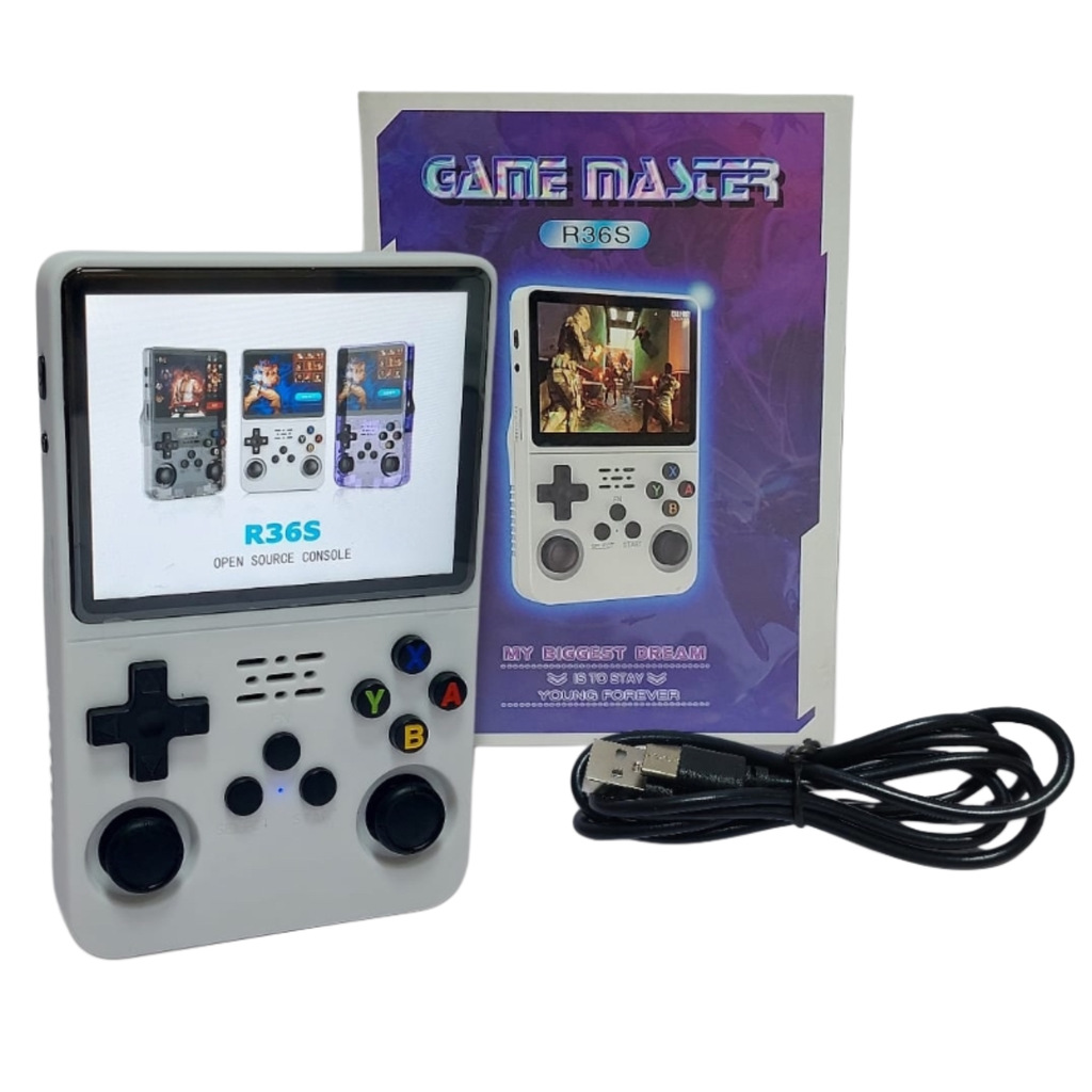 Consola Retro Portatil R36S IPS 3,5″ 128GB (Incluye stand)