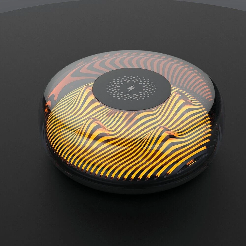 Cargador Inalámbrico y Lampara Erupcion Volcanica 2 en 1 - Imagen 2