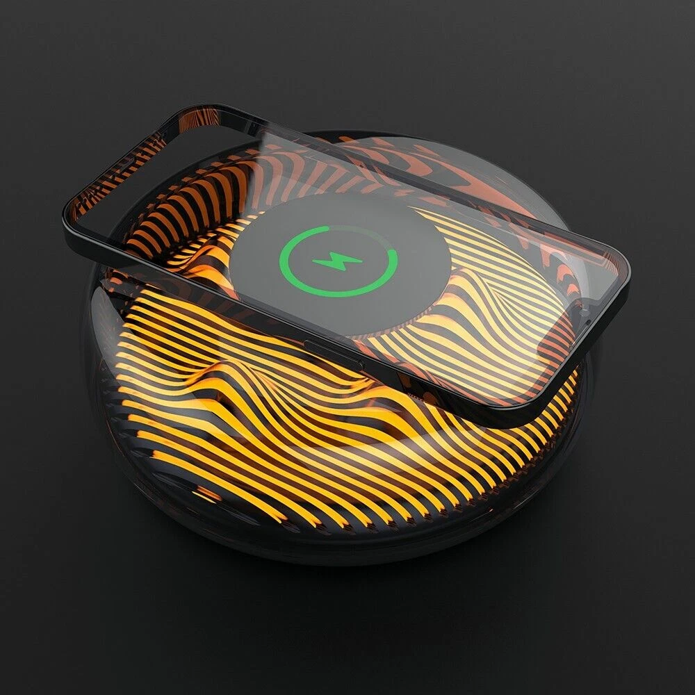 Cargador Inalámbrico y Lampara Erupcion Volcanica 2 en 1 - Imagen 3