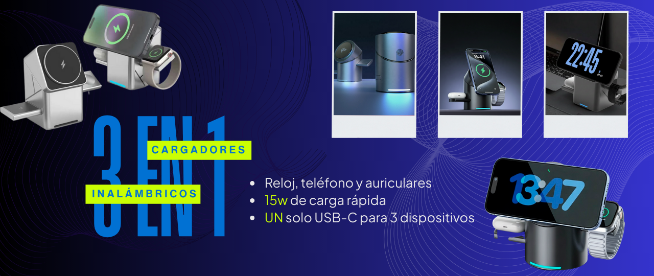 Cargadores 3 EN 1