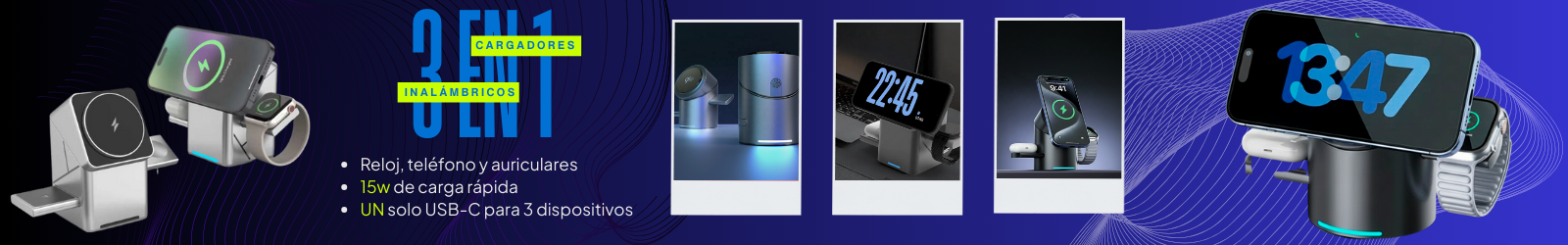 Cargadores 3 EN 1