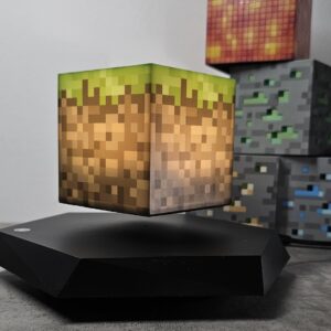 Cubo Minecraft Flotante con Luces LED