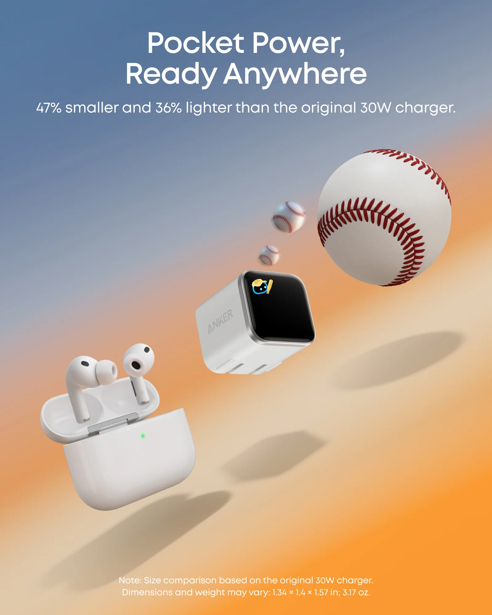 Cargador Anker Nano 45W Tactil Con Pantalla - Imagen 4