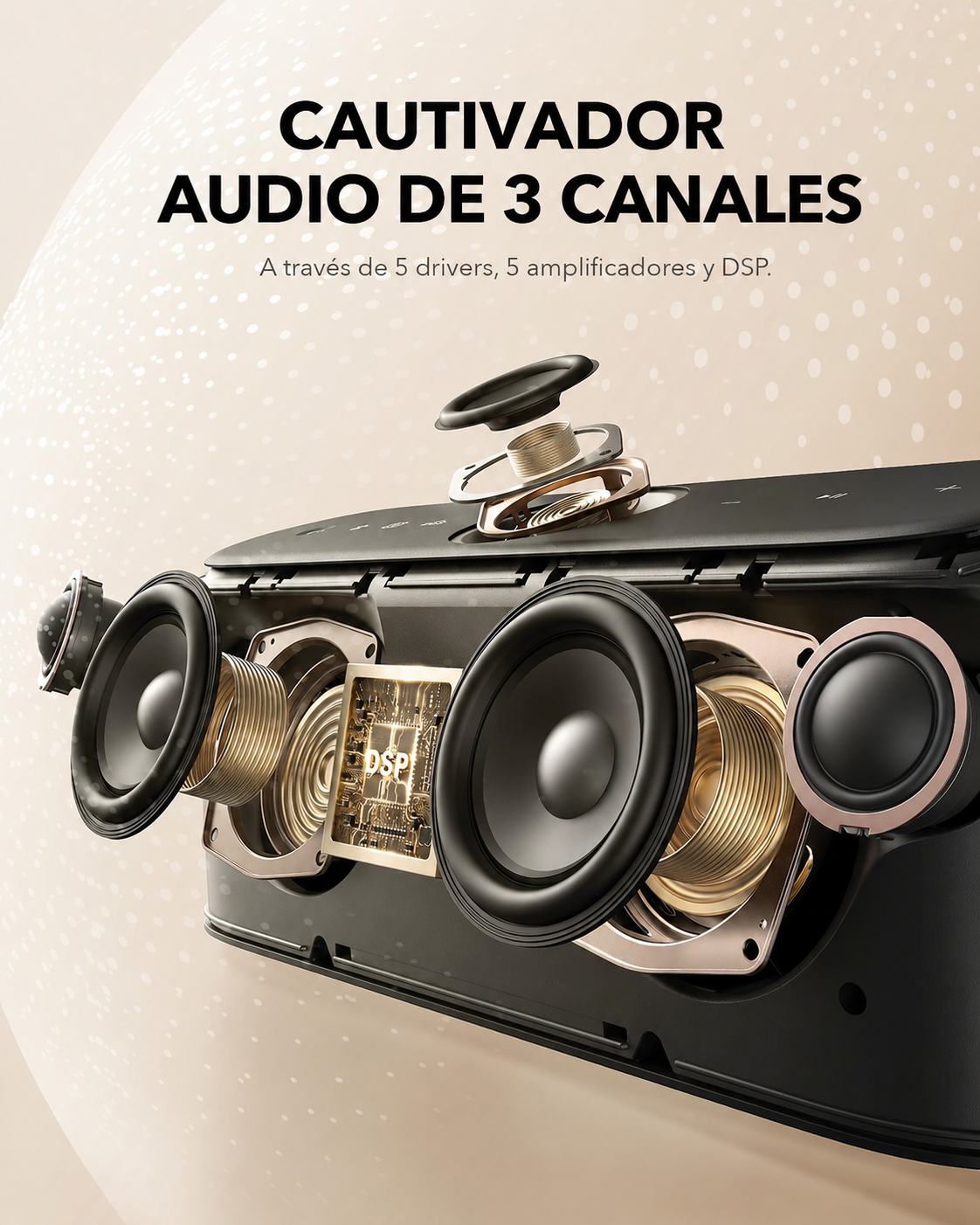 Parlante Bluetooth Soundcore By Anker Motion X600 Hi-Res 50W IPX7 - Imagen 4