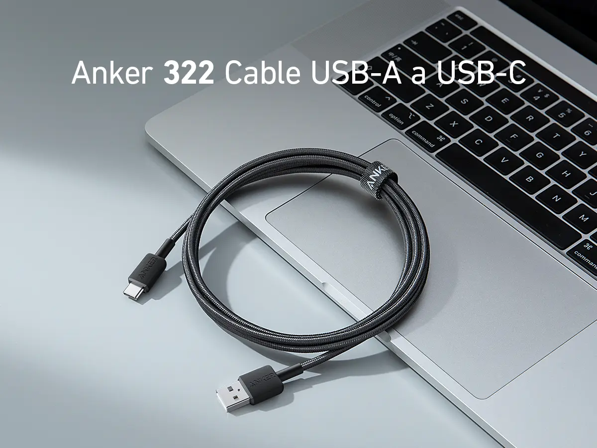 Cable Anker 322 USB-C a USB-C Trenzado 60W 1.8m (6ft) Negro - Imagen 2