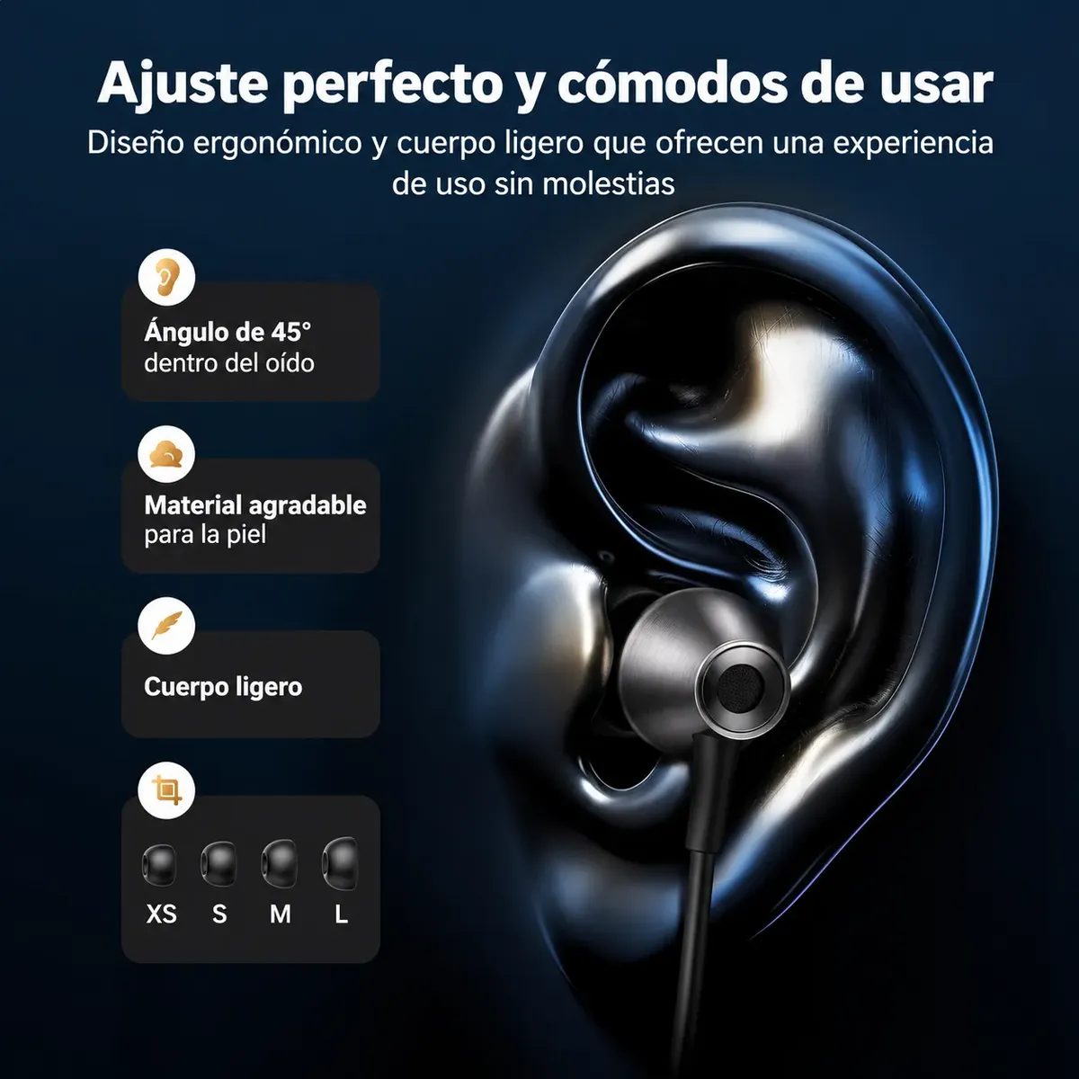 Auriculares Ugreen Hitune Ep105 Usb C Micrófono Hifi Negro - Imagen 5