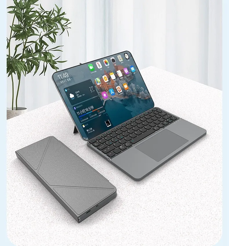 Funda Teclado Universal Plegable Para Tablet Touchpad 11