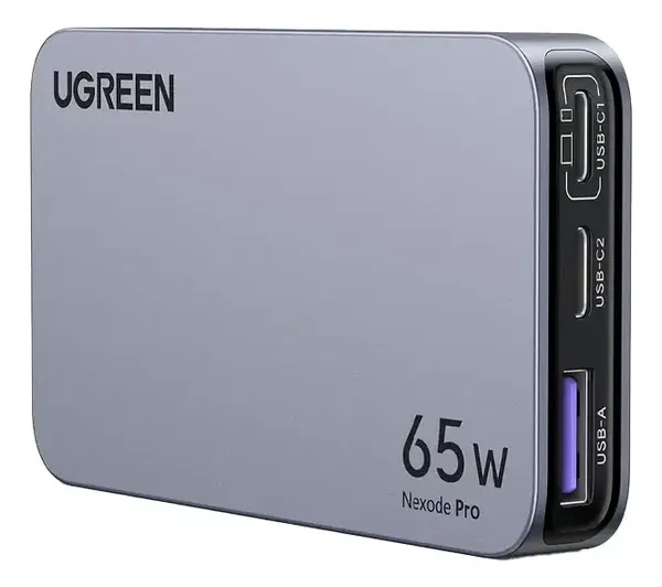CARGADOR UGREEN NEXODE PRO 65W GAN 3 PUERTOS 2 USB-C 1 USB-A