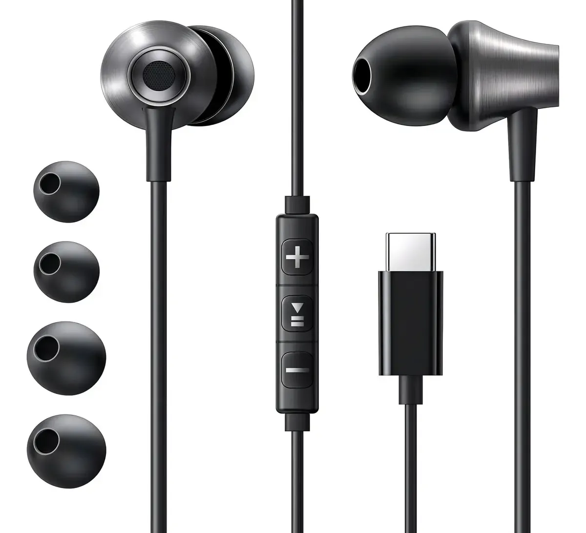 AURICULARES UGREEN HITUNE EP105 USB C MICRÓFONO HIFI NEGRO
